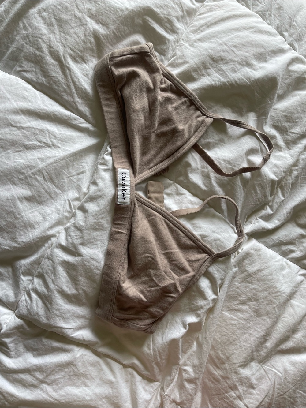Calvin Klein Taupe Soft Triangle Bralette